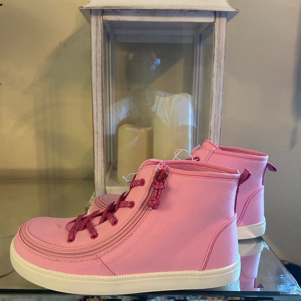 Pink big Kids High-Top Sneakers